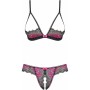 Set di Lingerie Obsessive Tulia Nero L/XL