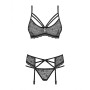 Set di Lingerie Obsessive 818-SEG-1 Nero L/XL