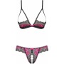 Set di Lingerie Obsessive Tulia Nero S/M