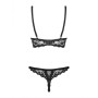 Set di Lingerie con Pizzo Obsessive Letica Nero S/M