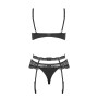 Set di Lingerie con Pizzo Obsessive Heartina Nero S/M