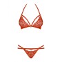 Set di Lingerie Obsessive 838-SET-3 Rosso S/M