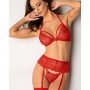 Set di Lingerie Obsessive 838-SEG-3 S/M Rosso S/M