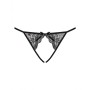 Mutandina Obsessive Miamor crotchless panties L/XL Nero Pizzo