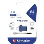 Scheda Di Memoria SDXC Verbatim Dual 64 GB Nero