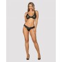 Set di Lingerie Obsessive Luvae Nero L/XL