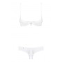 Set di Lingerie con Pizzo Obsessive Alabastra Bianco S/M