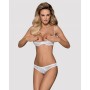 Set di Lingerie con Pizzo Obsessive Alabastra Bianco S/M