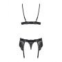 Set di Lingerie con Pizzo Obsessive 810-SEG-1 Nero S/M