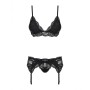 Set di Lingerie con Pizzo Obsessive 810-SEG-1 Nero S/M