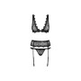 Set di Lingerie con Pizzo Obsessive Emperita Nero S/M