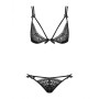 Set di Lingerie con Pizzo Obsessive Intensa set Nero L/XL