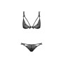 Set di Lingerie con Pizzo Obsessive Intensa set Nero L/XL