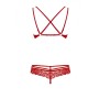 Set di Lingerie Obsessive 860 Rosso S/M