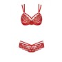 Set di Lingerie Obsessive 860 Rosso S/M