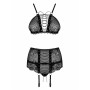 Set di Lingerie Obsessive Basitta Nero S/M